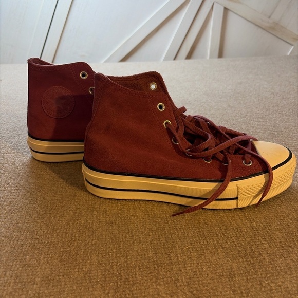Converse Women's Maroon High-Top Sneakers - Picture 2 of 6